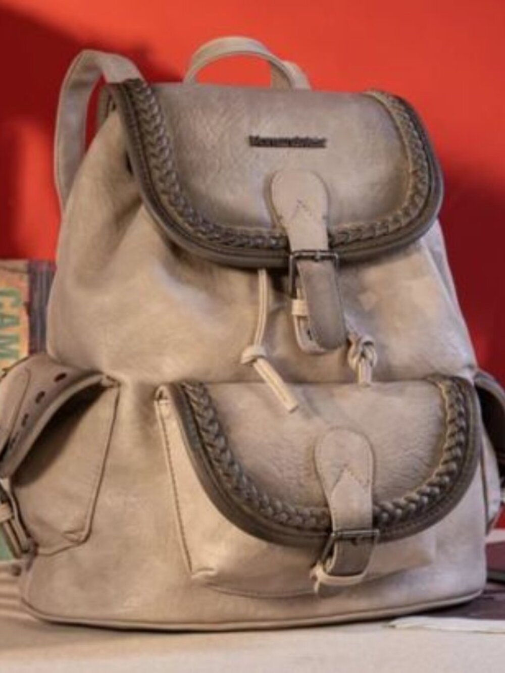 Montana West Stone Wash Backpack, Stone Wash, NWT
